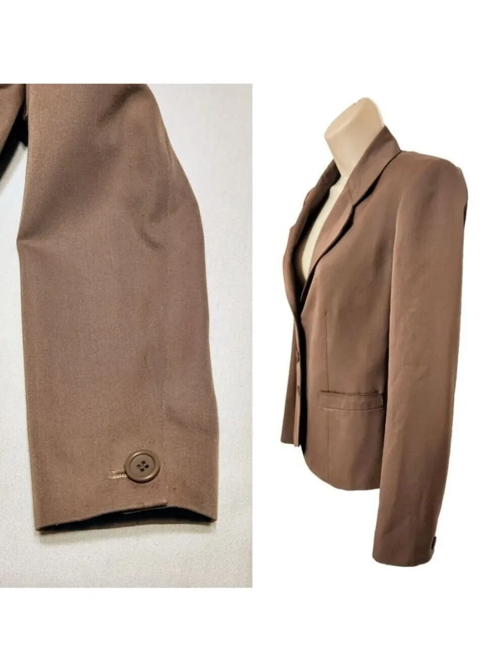 Christian Dior Brown Wool Blazer Jacket Size 4